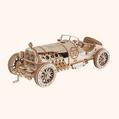 3D Wooden Puzzle - Vintage Speed Racing Car