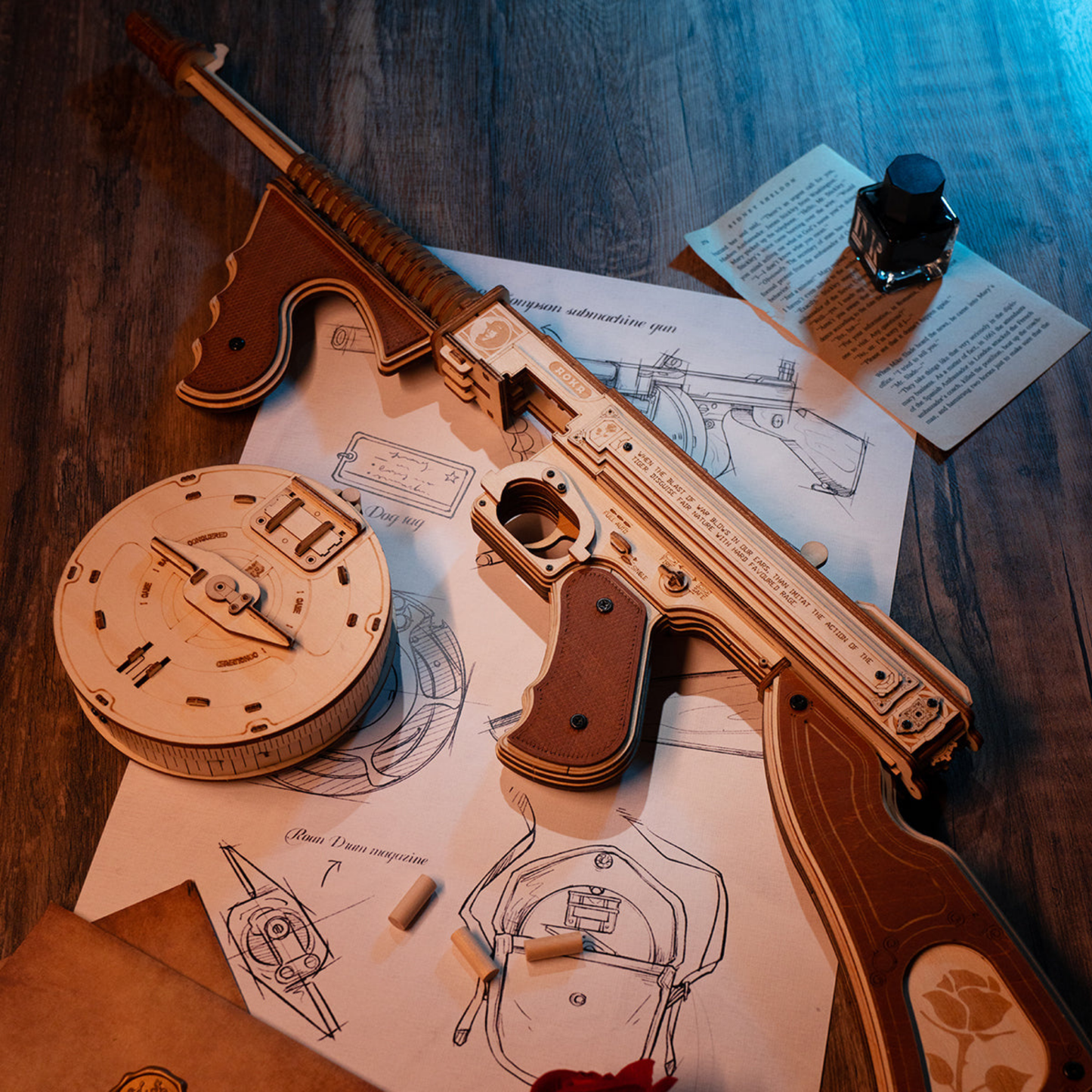 3D Wooden Puzzle - Legendary Thompson Submachine Gun