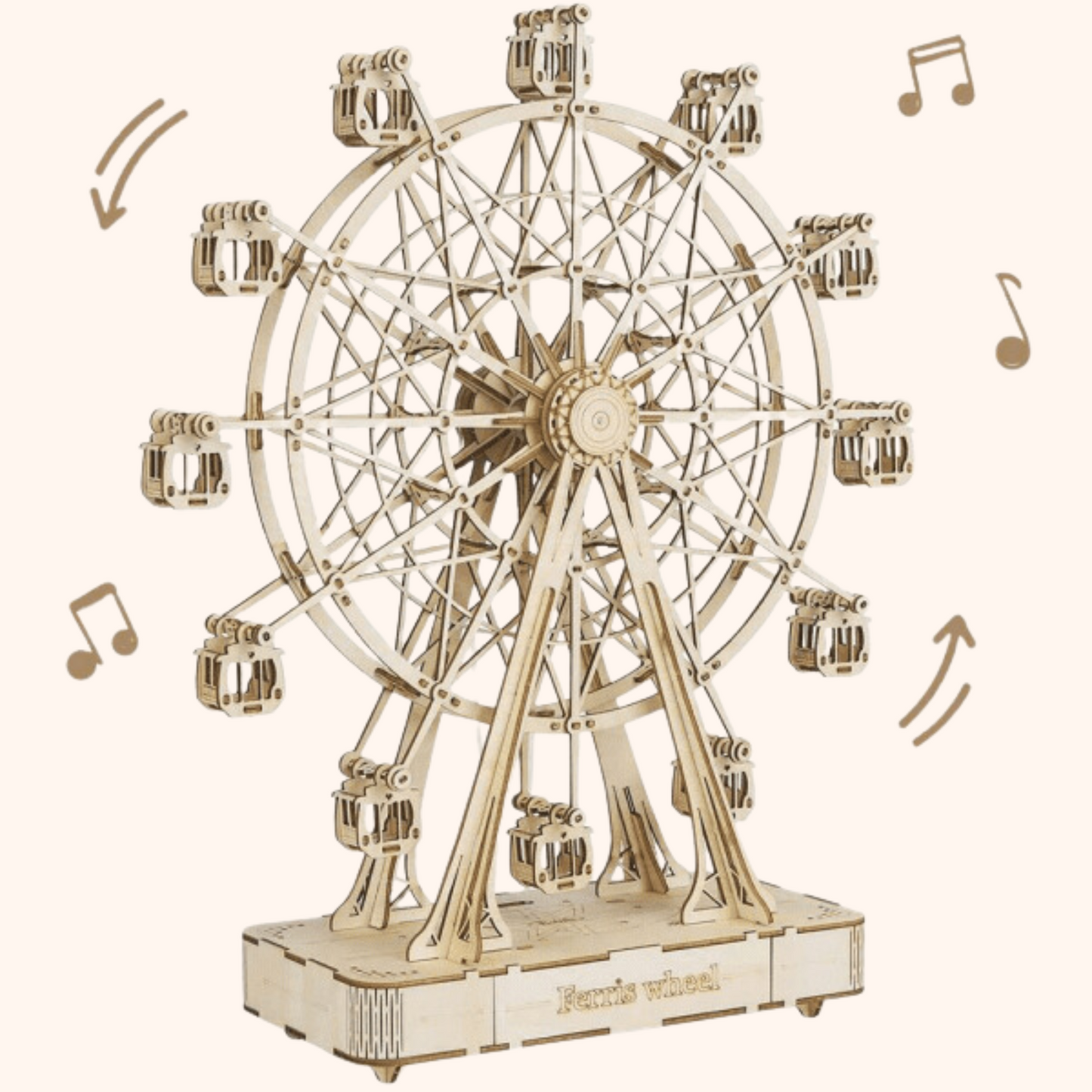 3D Wooden Puzzle - Fairground Nostalgia Ferris Wheel