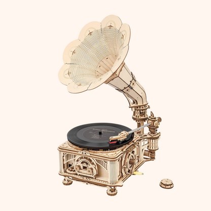 3D Wooden Puzzle - Retro Vintage Melody Gramophone