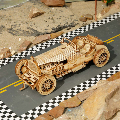 3D Wooden Puzzle - Vintage Speed Racing Car