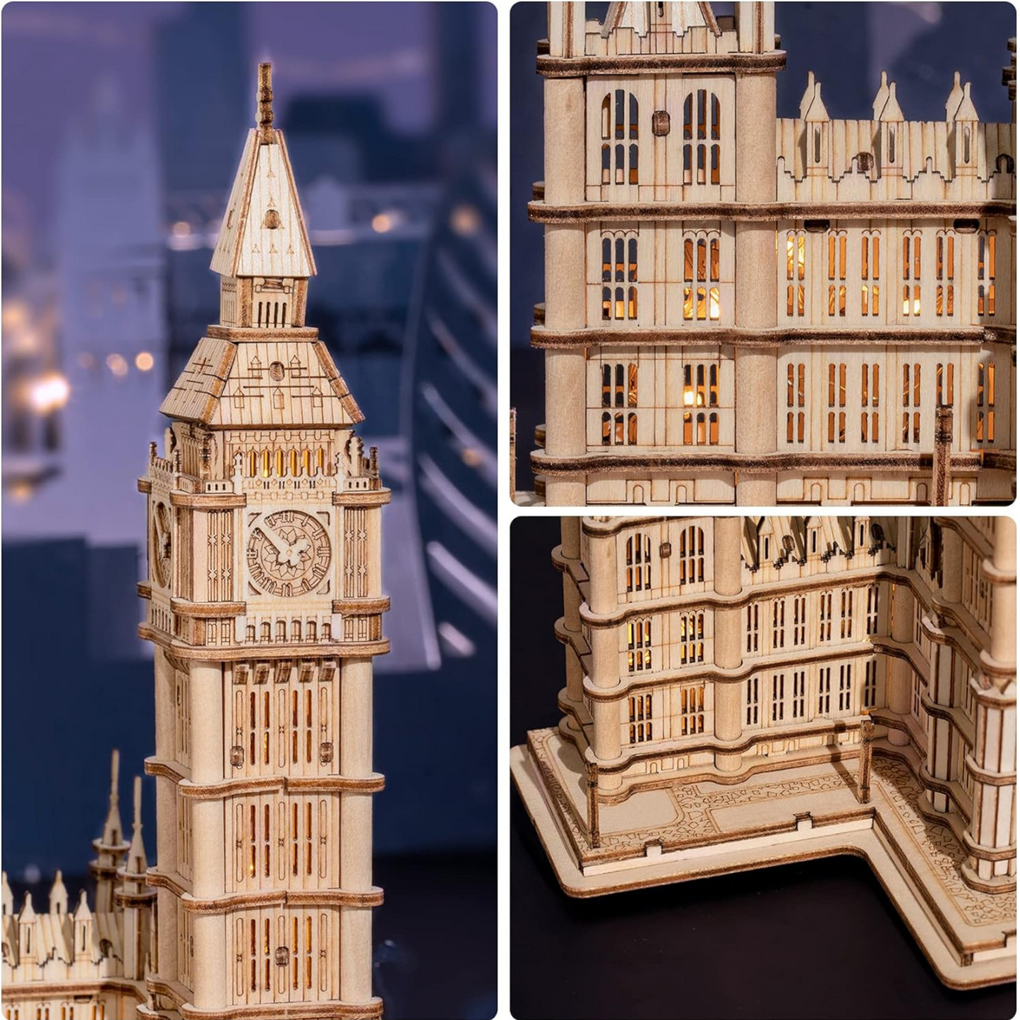 Rompecabezas de madera en 3D: el emblemático Big Ben de Londres