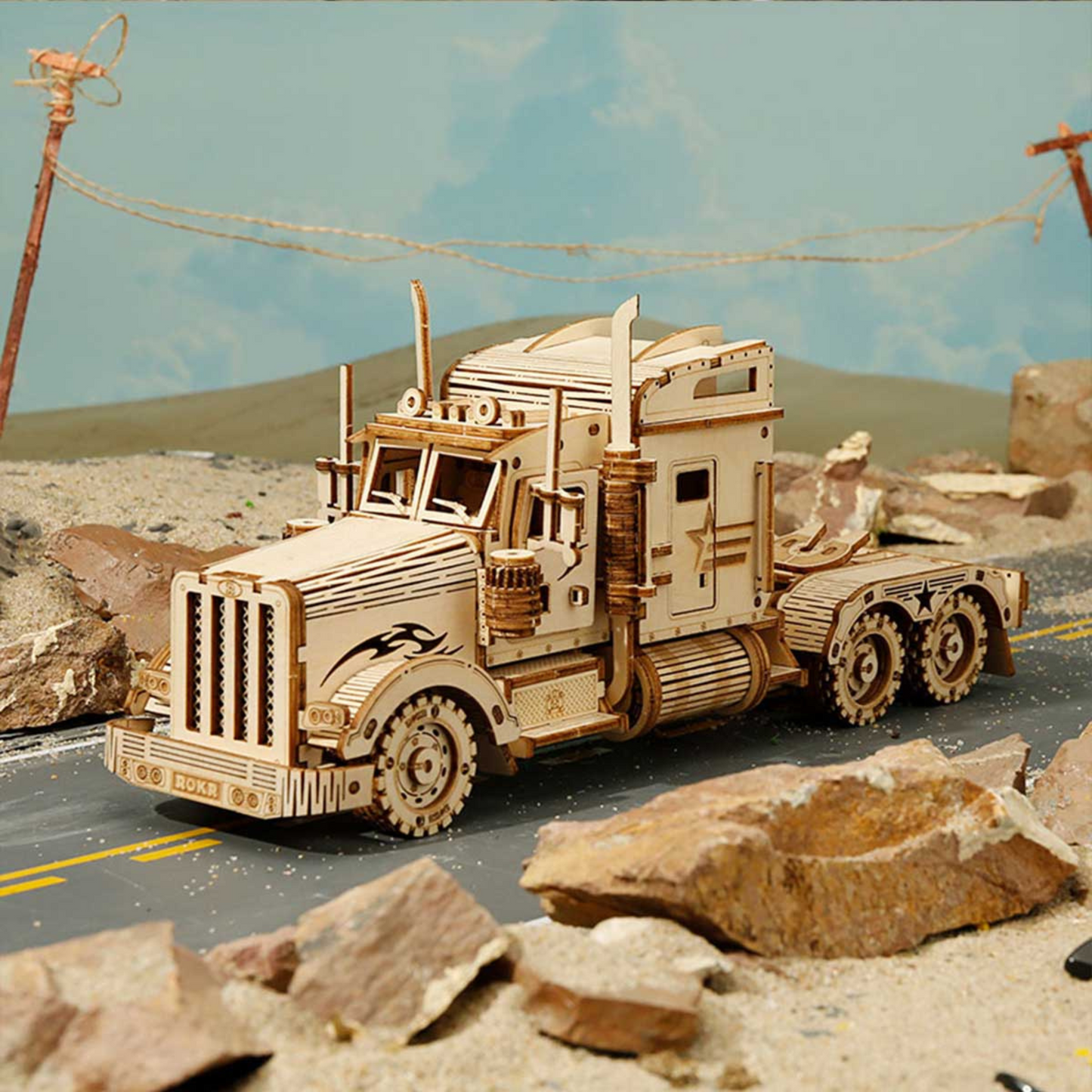 3D Wooden Puzzle - Retro Heavy Truck