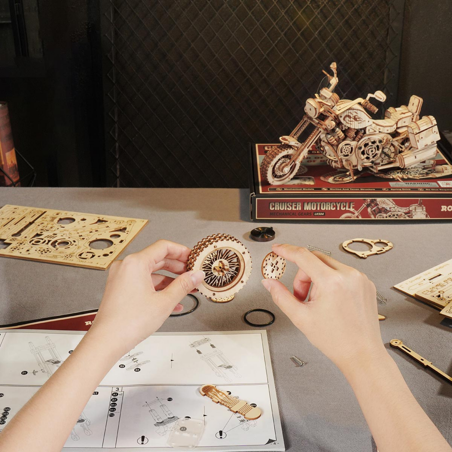 3D Wooden Puzzle - Custom Cruiser Motorcycle Legend