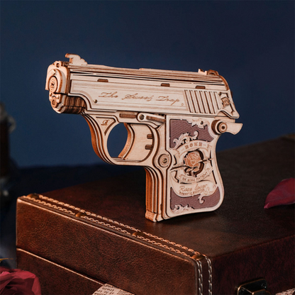 3D Wooden Puzzle - Vintage Elegant Pistol