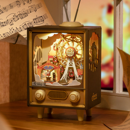 3D Wooden Puzzle - Antique Square Television Vintage