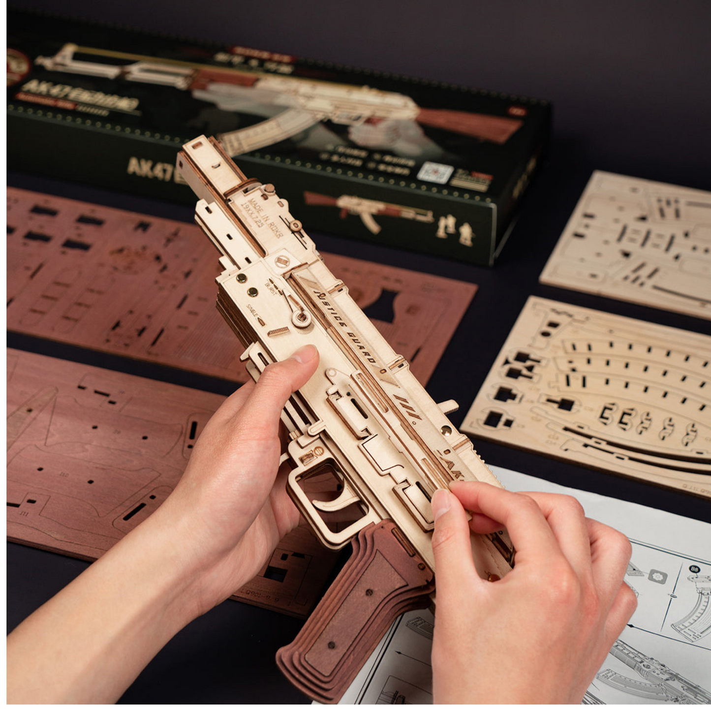 3D-Holzpuzzle – Kultiges militärisches AK-47-Gewehr | Puzzle