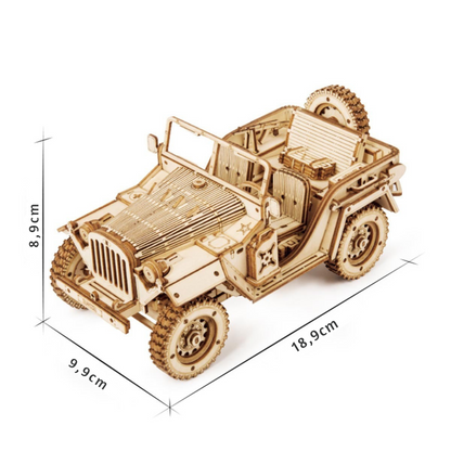 3D Wooden Puzzle - All-Terrain Adventure Jeep