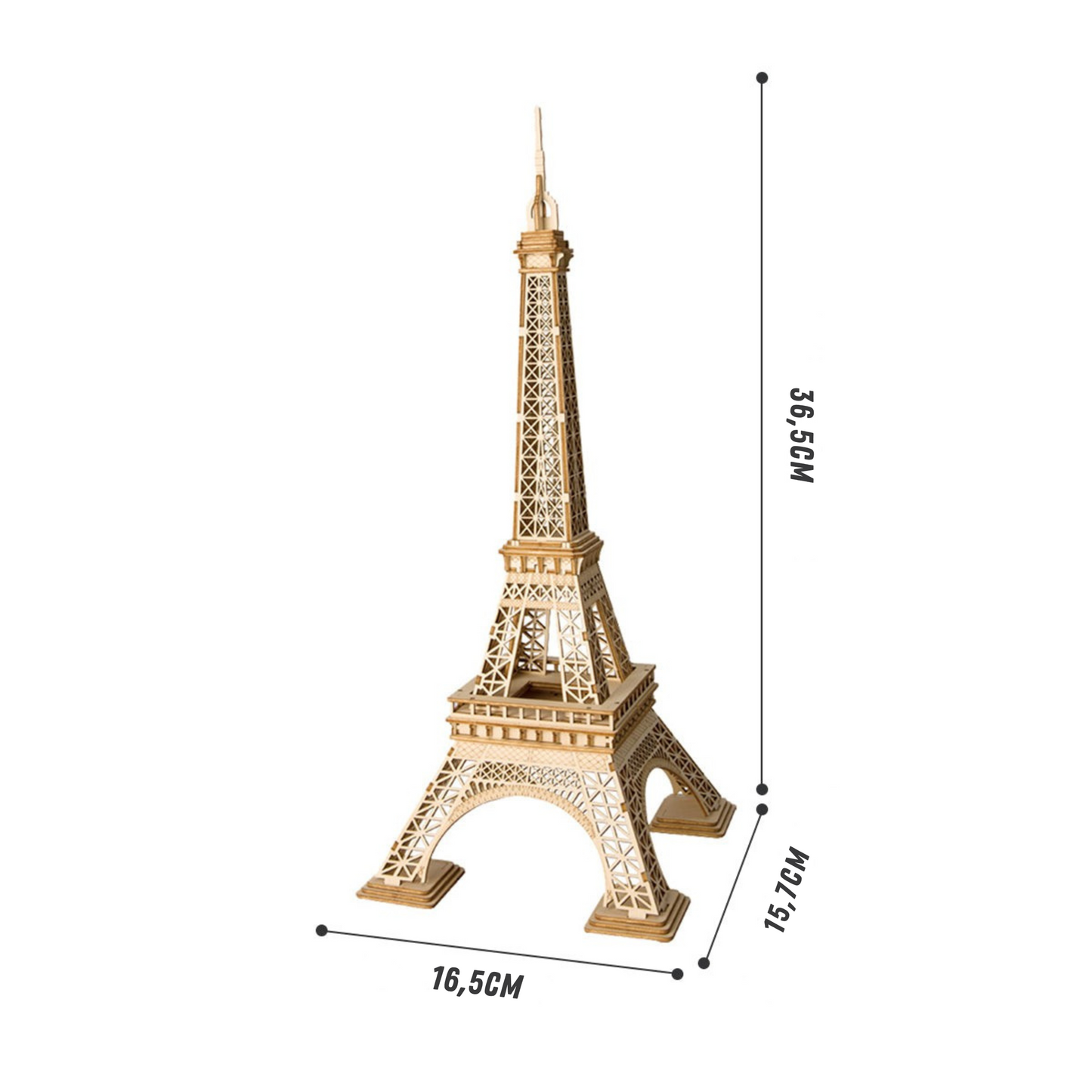 Rompecabezas de madera 3D - La pequeña Torre Eiffel de París 