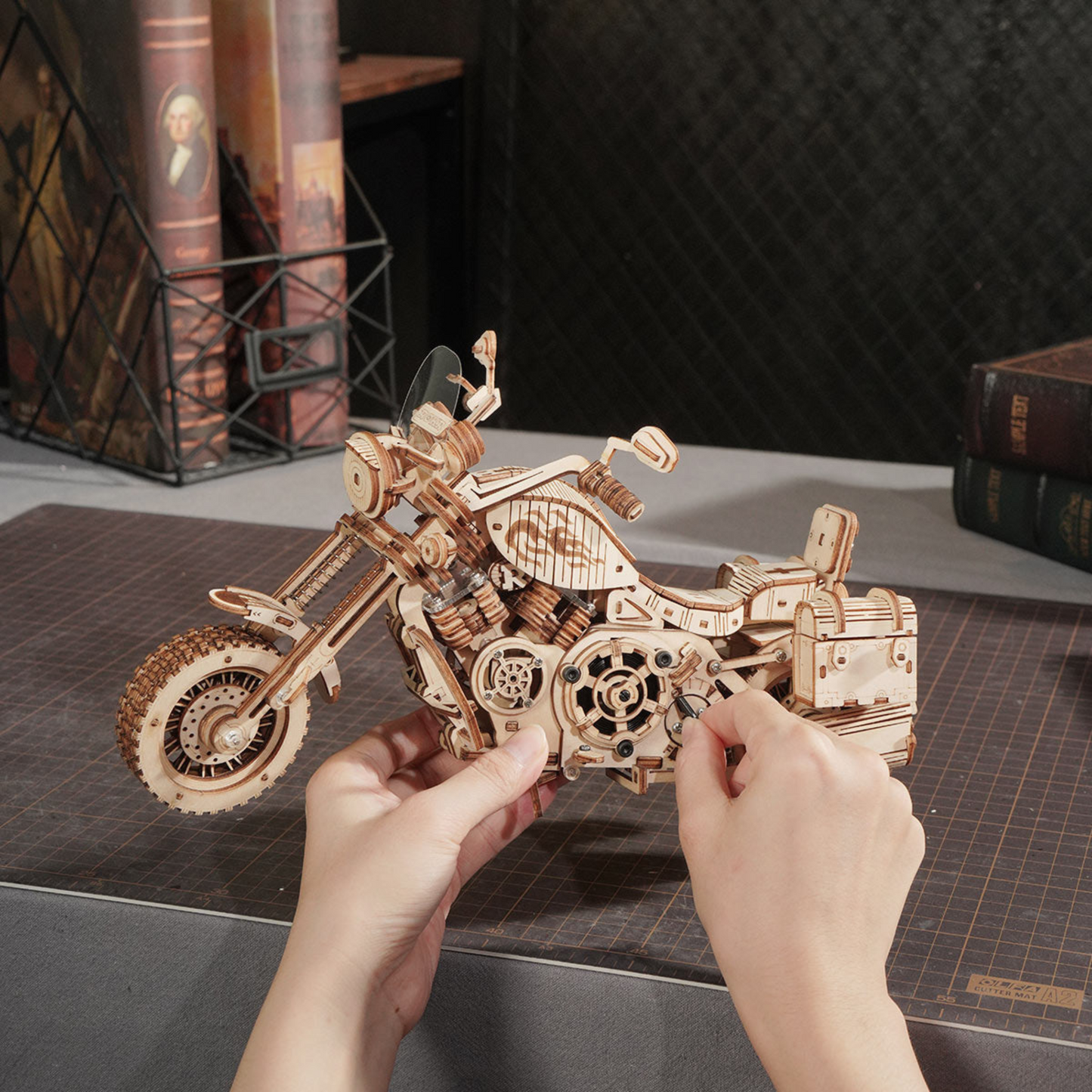 3D Wooden Puzzle - Custom Cruiser Motorcycle Legend