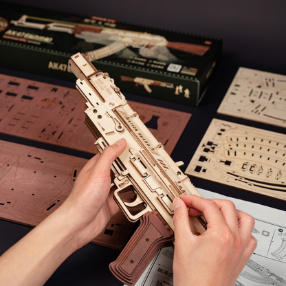 3D Wooden Puzzle - Iconic AK-47 Military Rifle