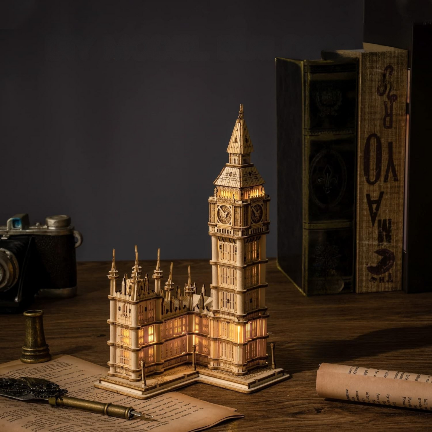 Rompecabezas de madera en 3D: el emblemático Big Ben de Londres