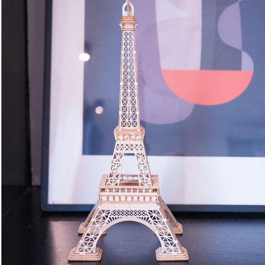 Rompecabezas de madera 3D - La pequeña Torre Eiffel de París 